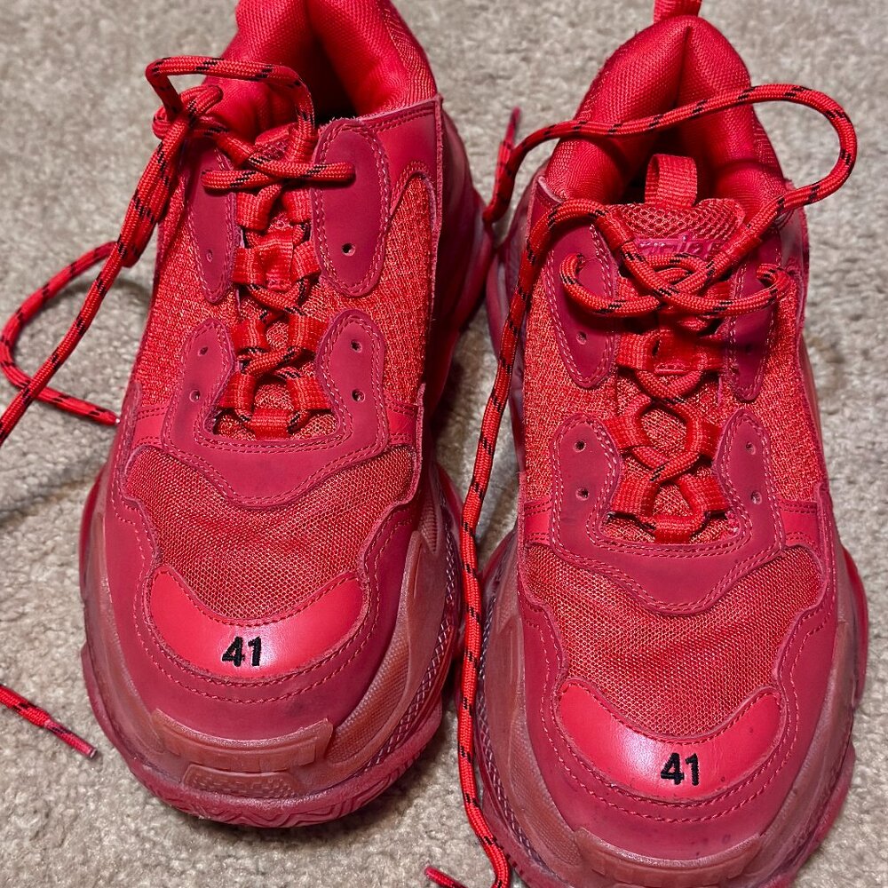 Balenciaga Triple S Red EU-41 US 8